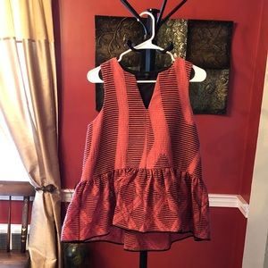 Tibi Peplum Sleeveless Top